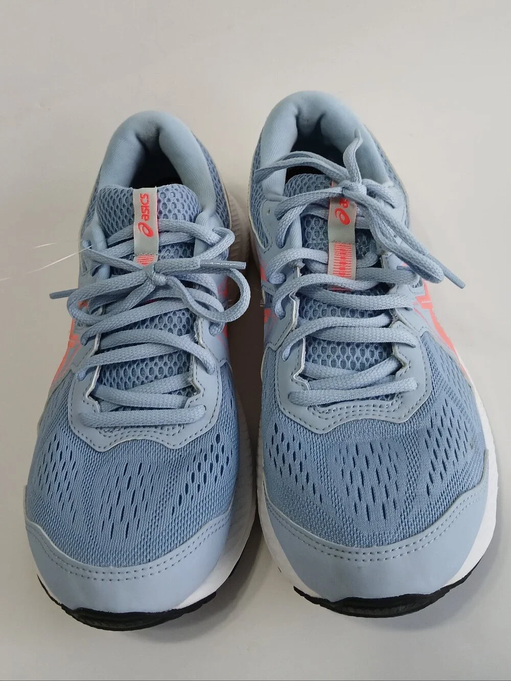 Asics Light Blue Running Sneakers with Coral Accents - Picture 2 of 11
